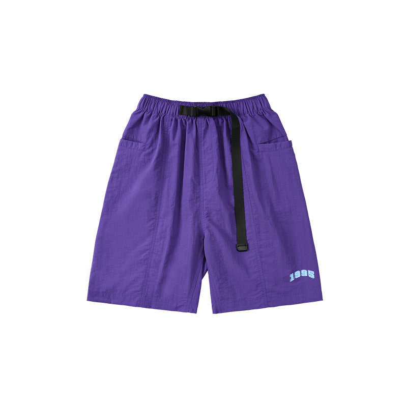 Children's Summer Retro Boys Style Thin Overalls Shorts Medium Big Children's Pants