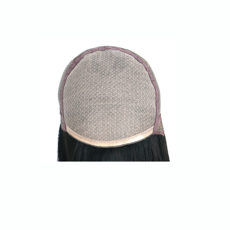 Women's & Men's Hand-woven Human Hard Net Blank Cover Same Real Hair Wig