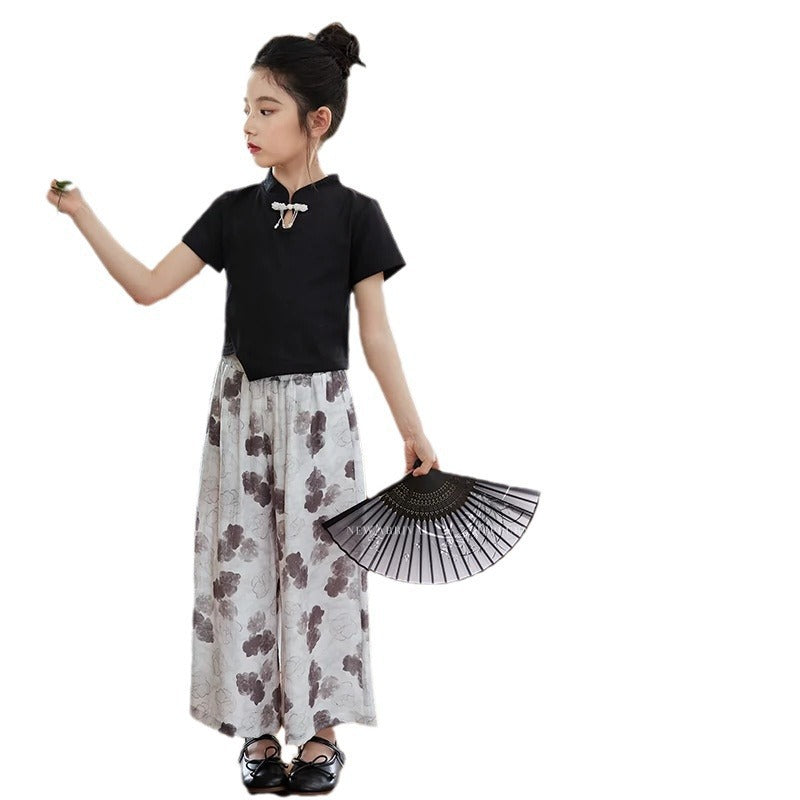 Children's Summer National Style Fashionable Chinese Pants Children's Suit