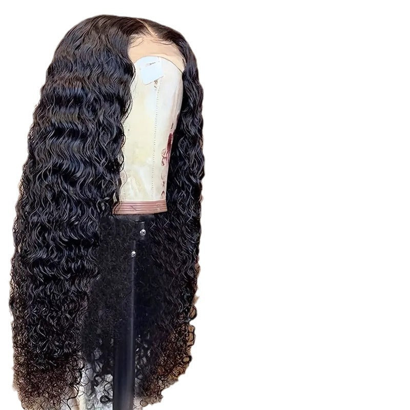 Front Lace African Small Volume Wound Tube Wig Long Curls