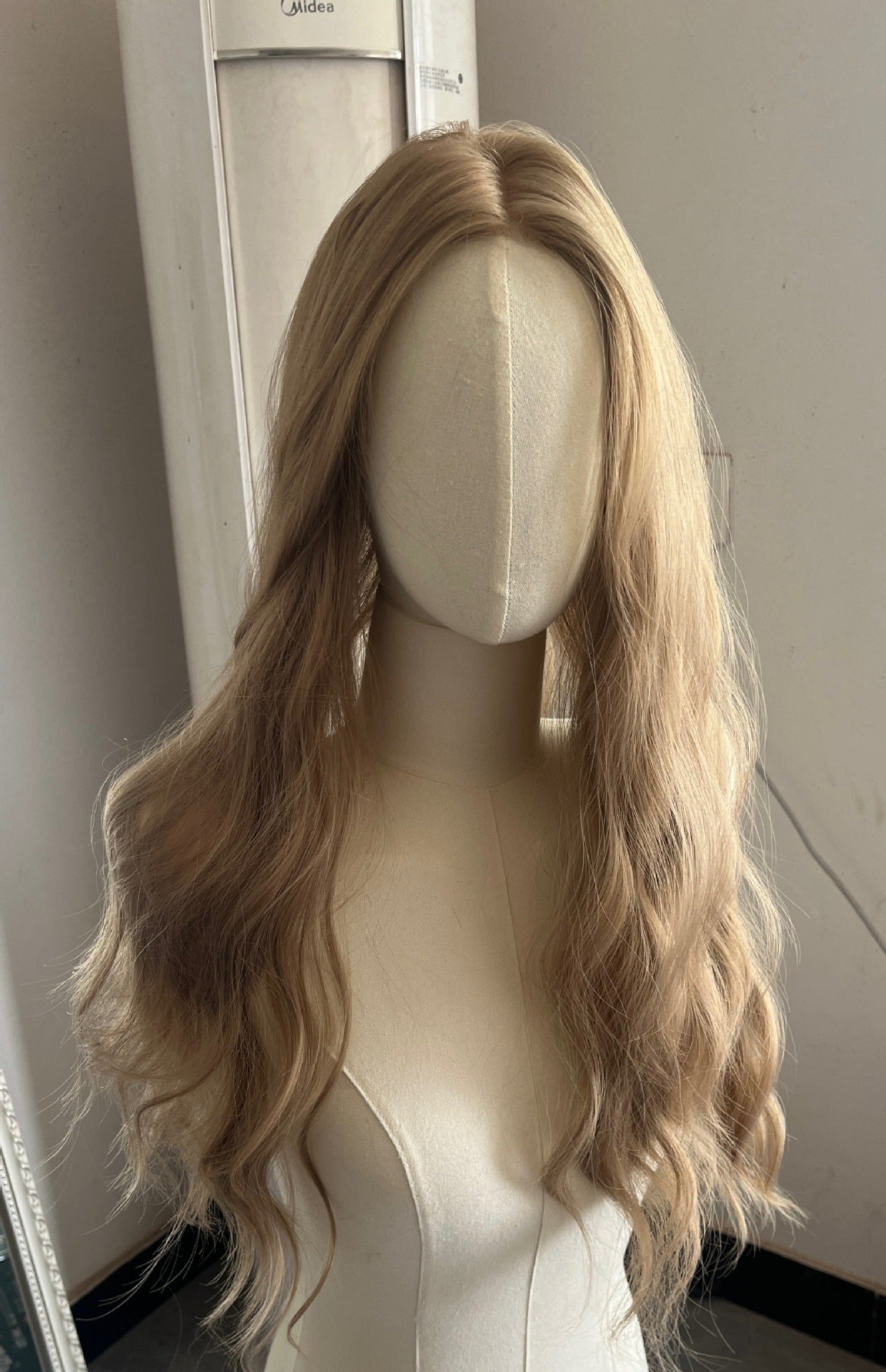 Front Curly Hair Straight Simulation Live Wig Long Curls