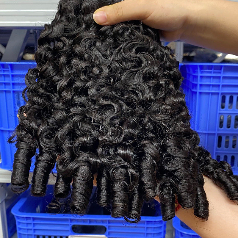 Casual Attractive Versatile Human Extension Ladies Real Hair Wig