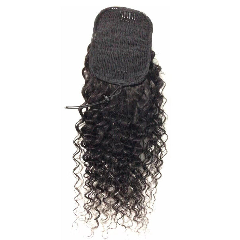 Invisible Stitching Horse Tail Real Straight Wig Ponytail