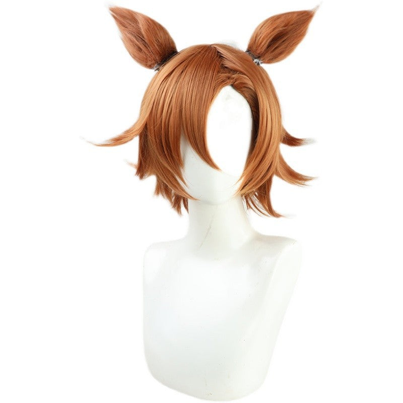 Free Man Horse Racing Good Opera With Ears Cos Wig