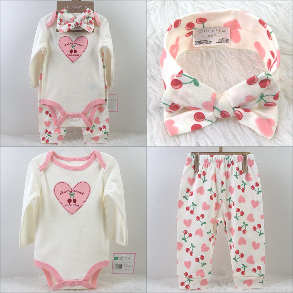 Born Pcs Set Headband Long Sleeve Bodysuit Children's Suit