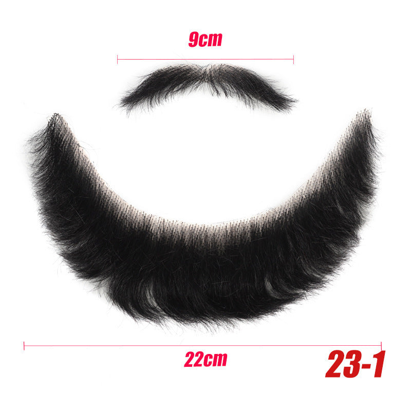 Men's Tin Beard Handlebar Mustache Invisible Realistic Other Wig