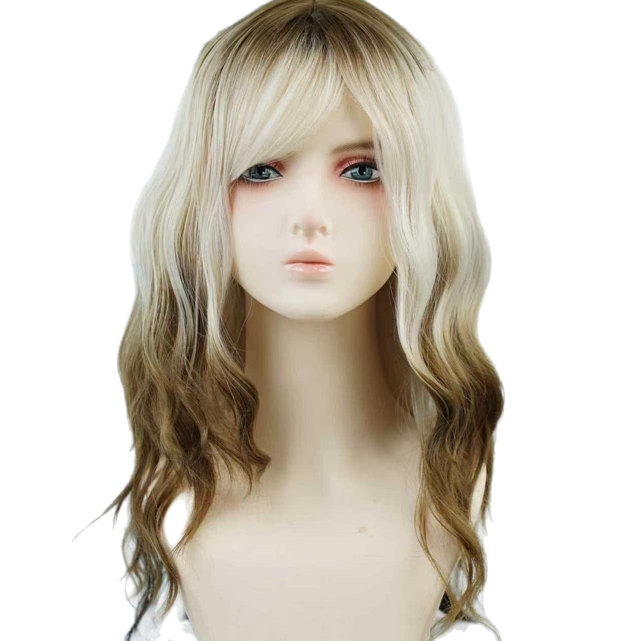 Bangs Dyed Water Ripple Long Curly Other Wig