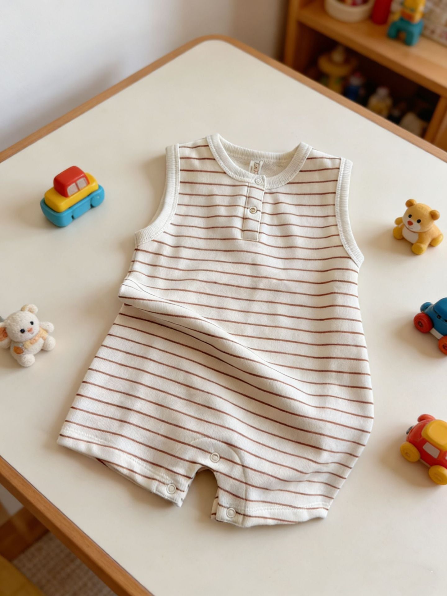 Women's & Men's Summer Sleeveless Striped Jumpsuit Boys Thin Jumpsuit, Climbing Suit