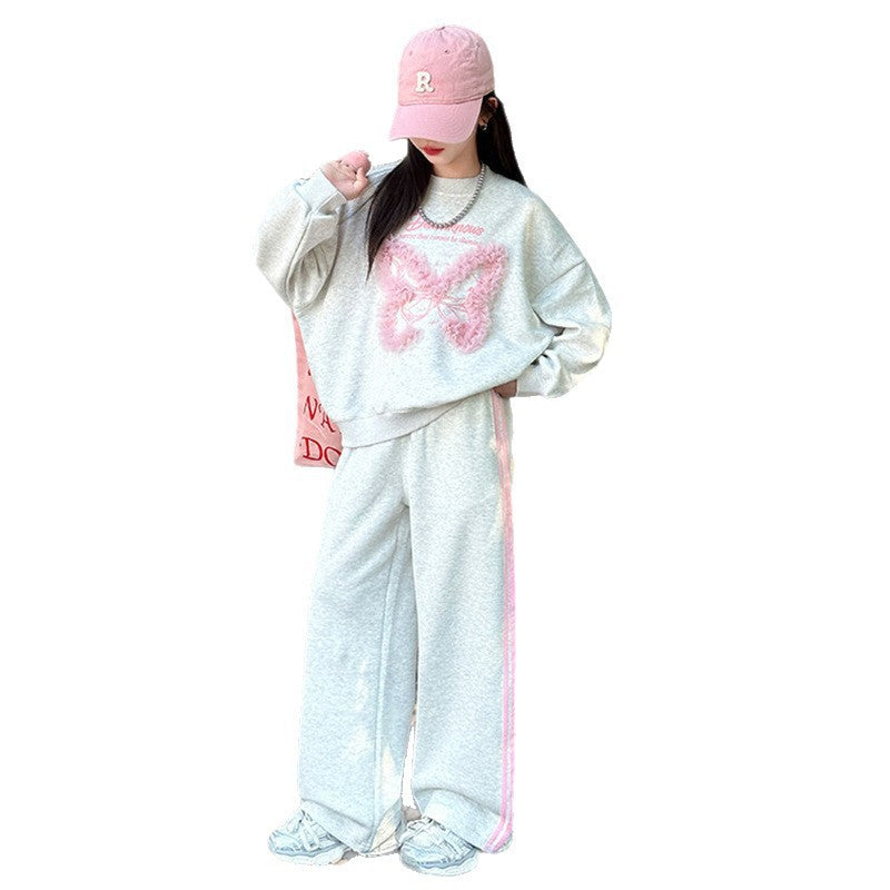 Children's Sweater Fleece Thickened Medium Large Fashion Casual Children's Suit
