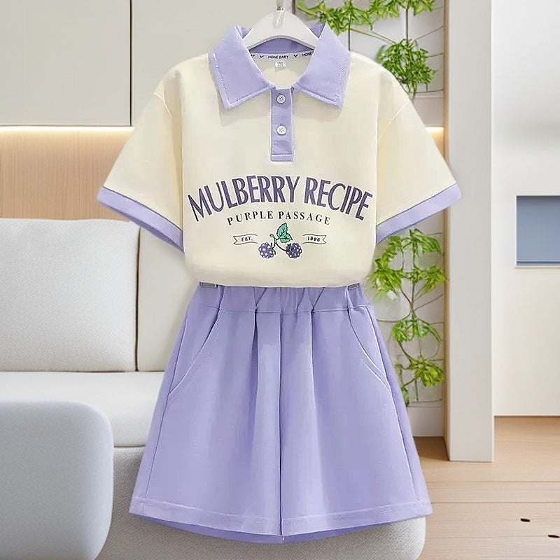 Short Sleeve Little Fashion Casual Fashionable Children's Suit