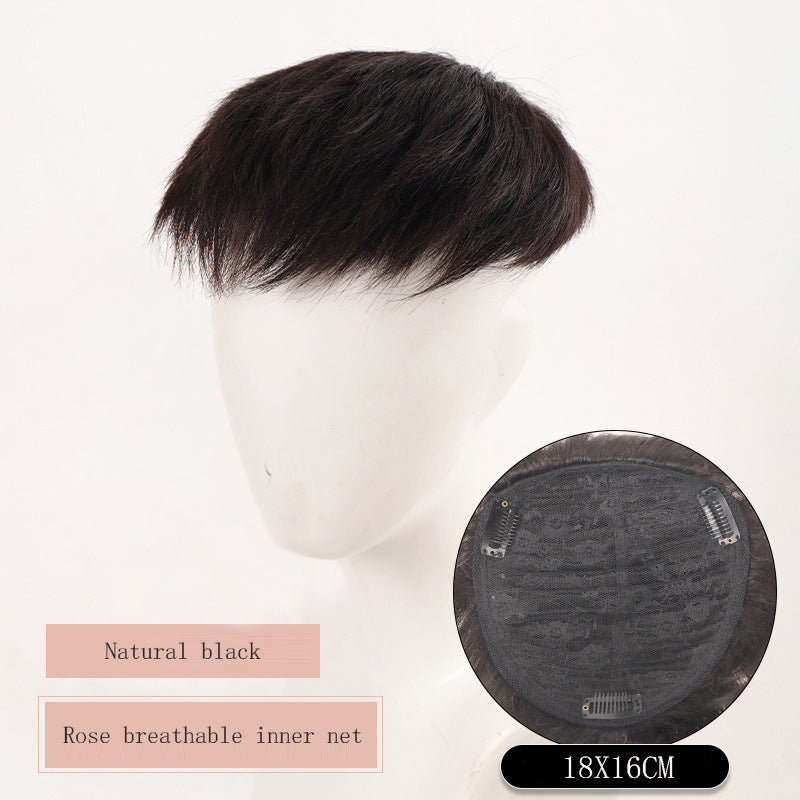 Men's Head Invisible Hair Supplementing Piece Human Other Wig