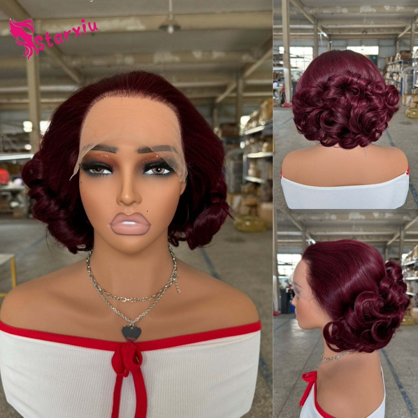 Charming Bouncy Curly Double Drawn Human Real Hair Wig