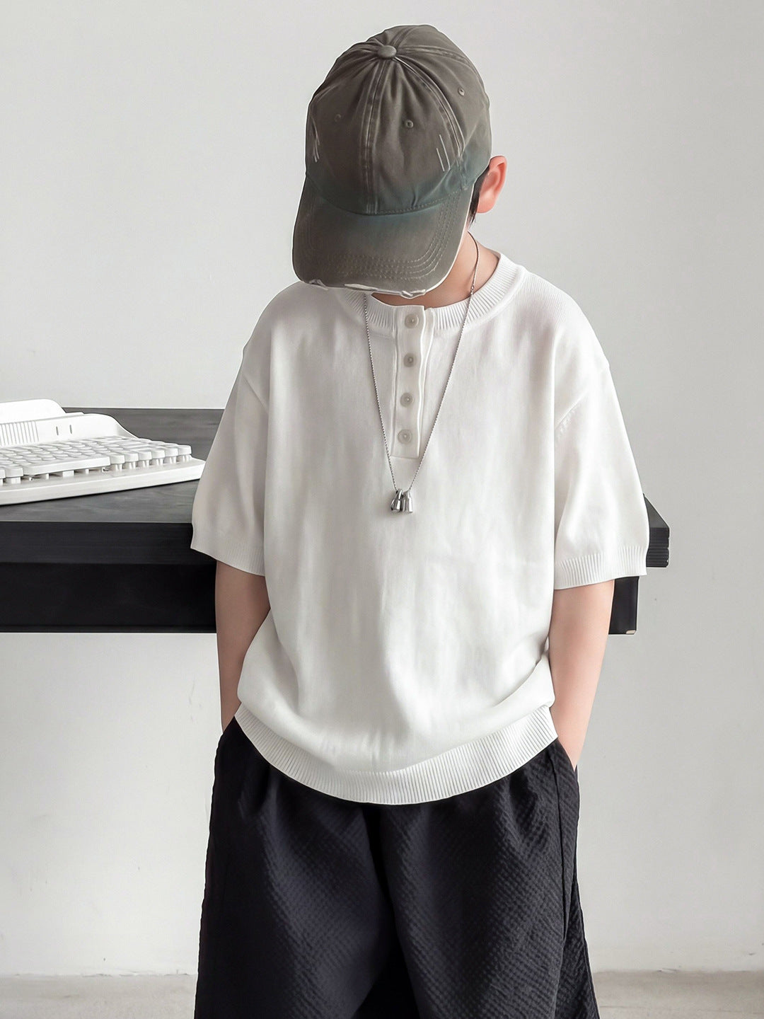 Boy's Short-sleeved Summer Wear Loose Top Boy Half Children's T-shirt