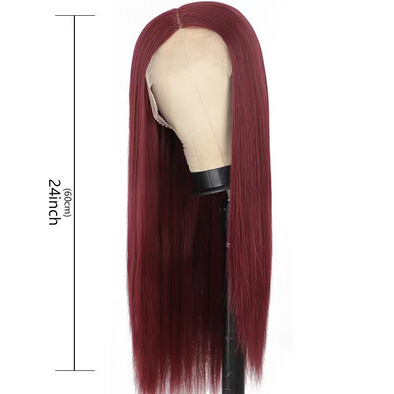 Lace Light Golden Hair African Best Selling Long Straight Wig
