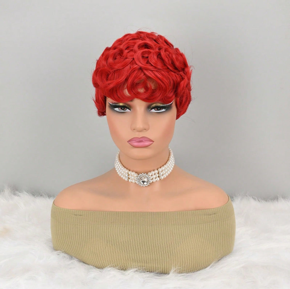 Elegant Women's Gray Fiber Synthetic Wigs Wig Short Curly Hair
