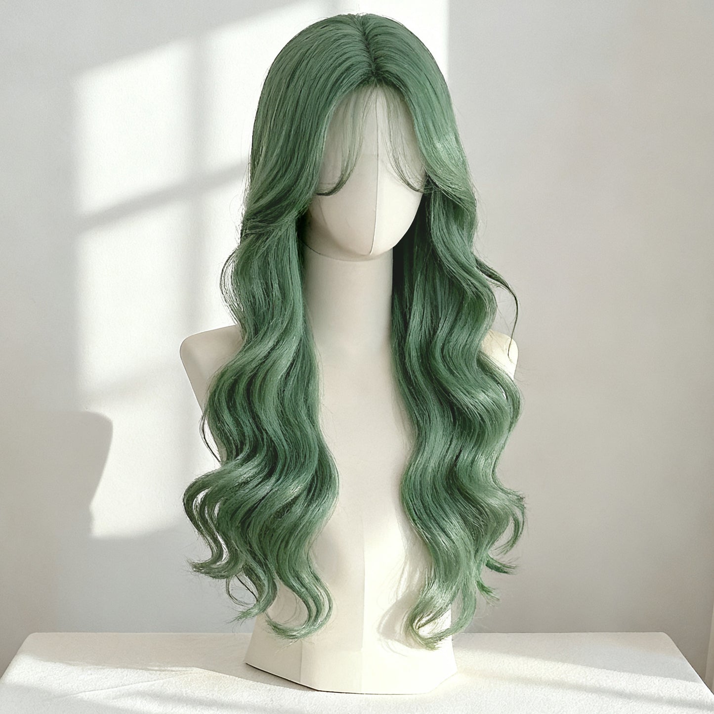 Natural Fluffy Fashion Seamless Mid-length Bangs Big Wave Wig Long Curls