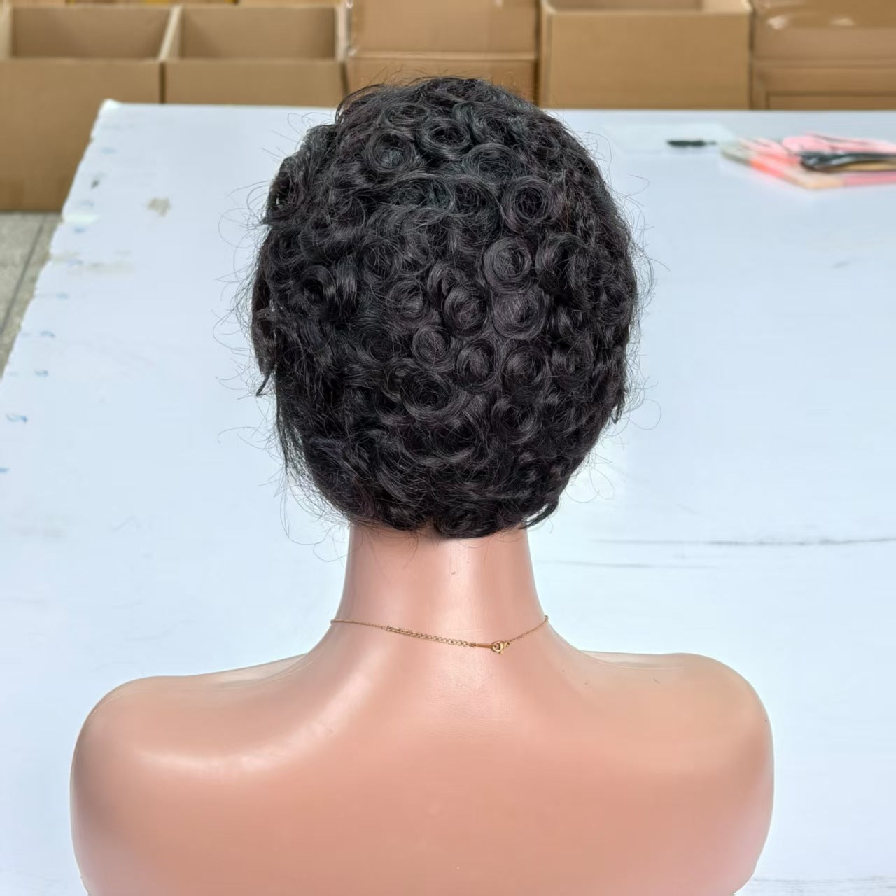 Fashion Comfortable Flower Picking Mechanism Headgear Real Hair Wig