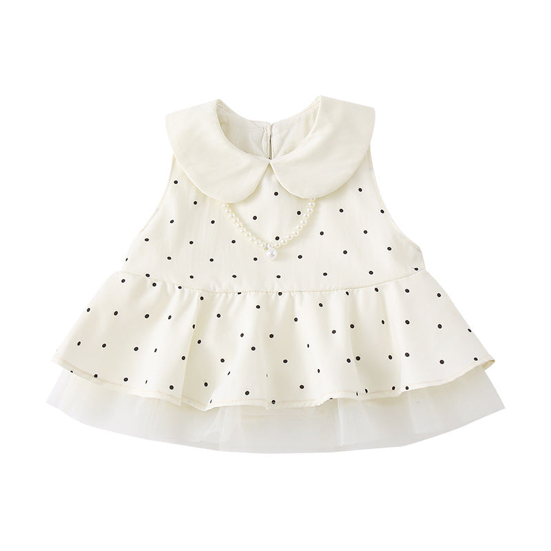 Born Romper Sweet Polka Dot Vest Skirt Young Jumpsuit, Climbing Suit