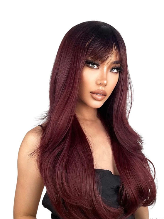 Women's Curly Sheath Paris Painting Simulation Chemical Long Straight Wig