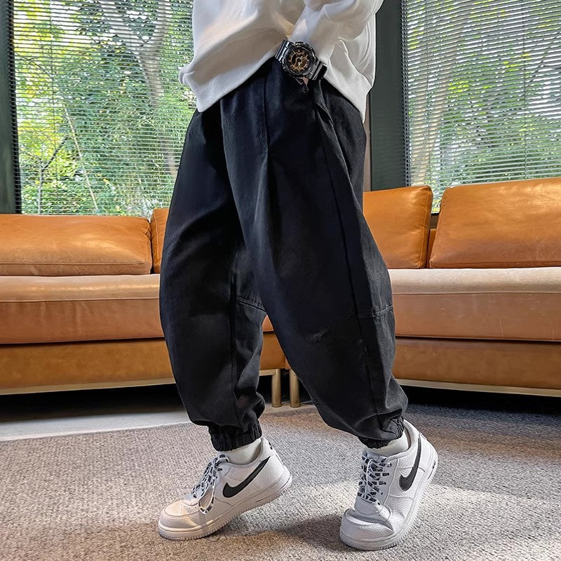 Children's Big Autumn Clothing Overalls Casual Boy Thin Children's Pants