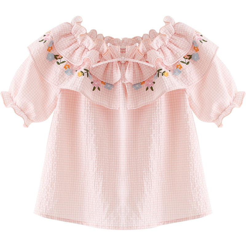 Children's Clothes Wear Korean Style Short Sleeve Doll Children's Shirt