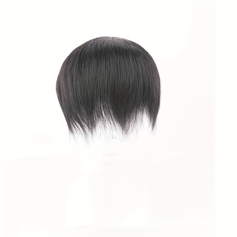 Men's Piece Real Hand Woven Biological Edge Simulation Men's Wig