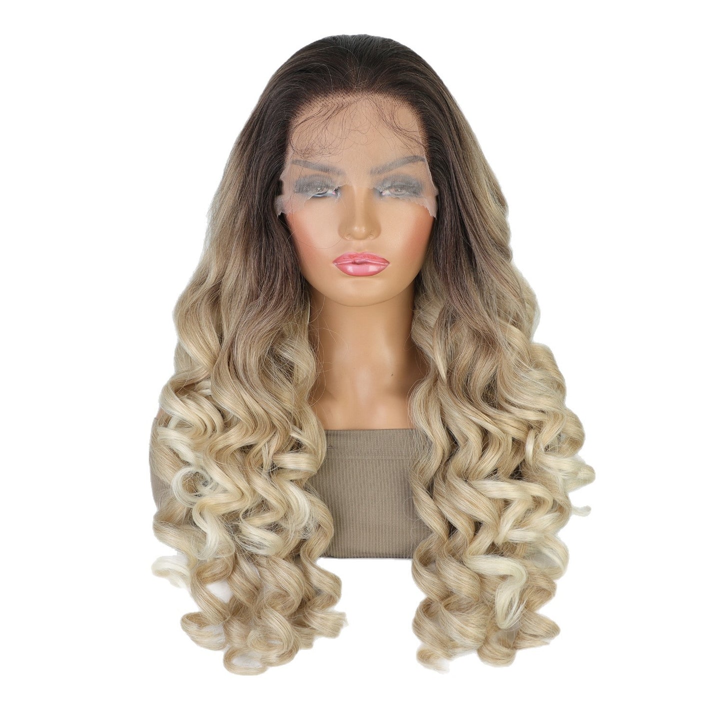 Front Lace Chemical Fiber Curly Hair Synthetic Wig Long Curls