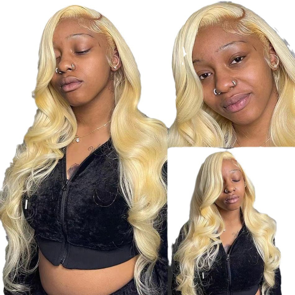 Front Lace Sheath Curly Hair Big Wave Light Wig Long Curls