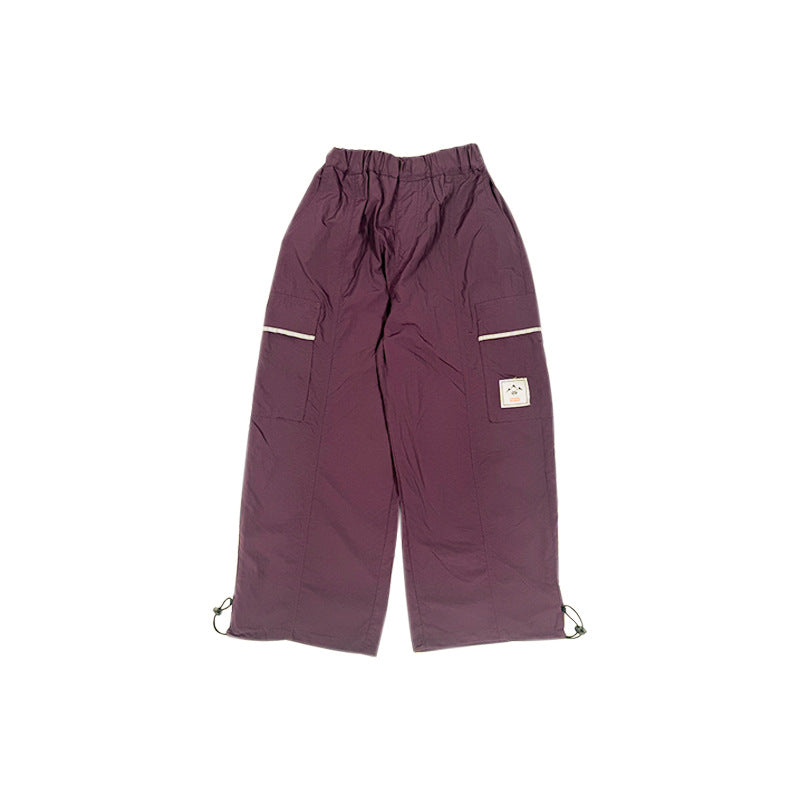 Children's Spring Boys Drawstring Trousers Outdoor Waterproof Hard-wearing Children's Pants