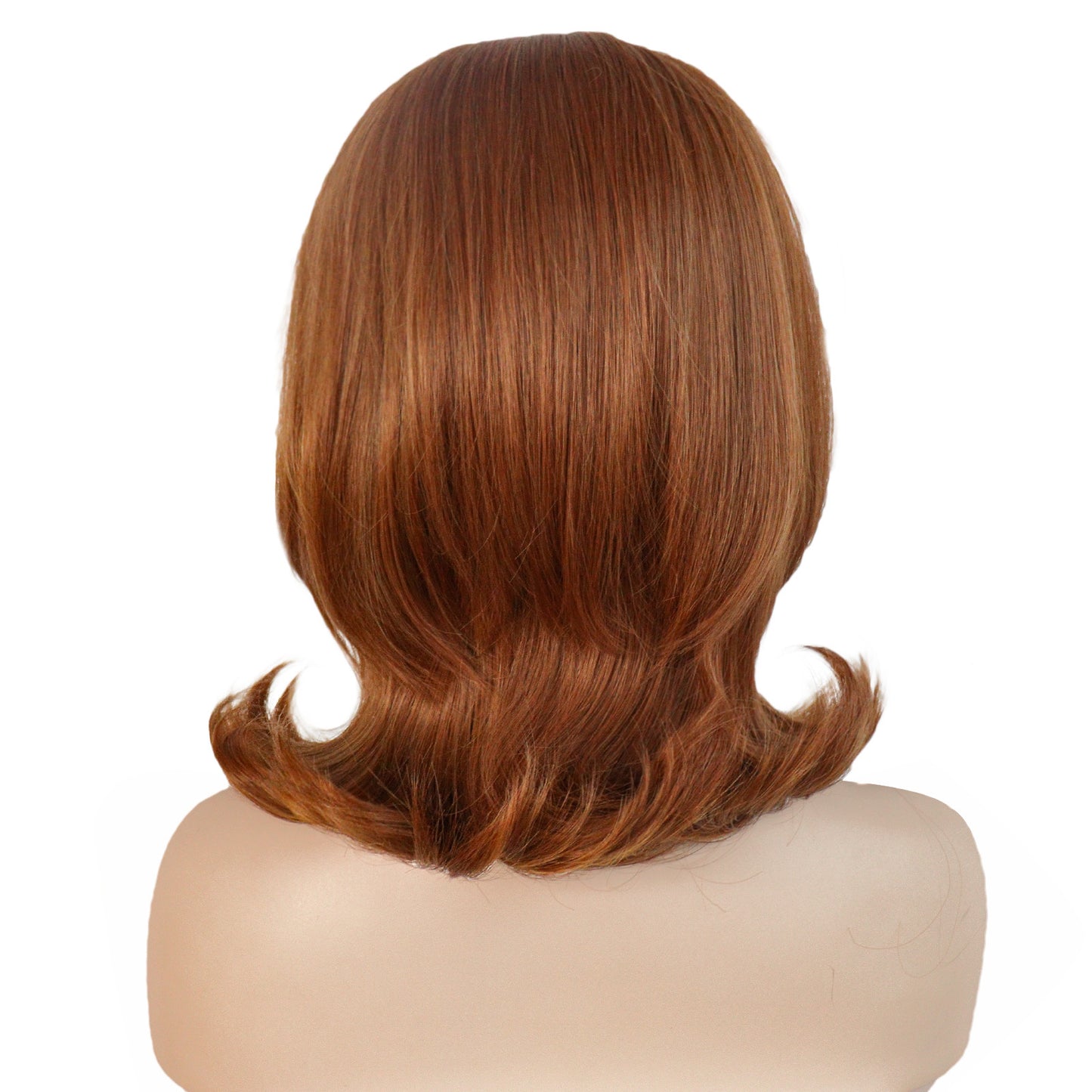 Women's Vintage Tall Hat For With Brown Wig Short Curly Hair
