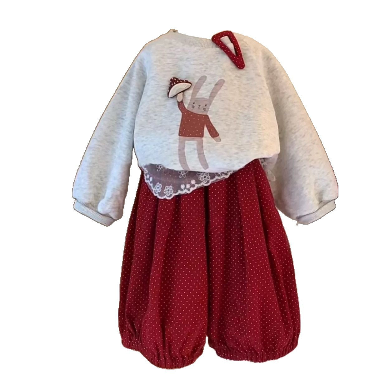 Sweater Set Korean Style Autumn Versatile Children's Suit