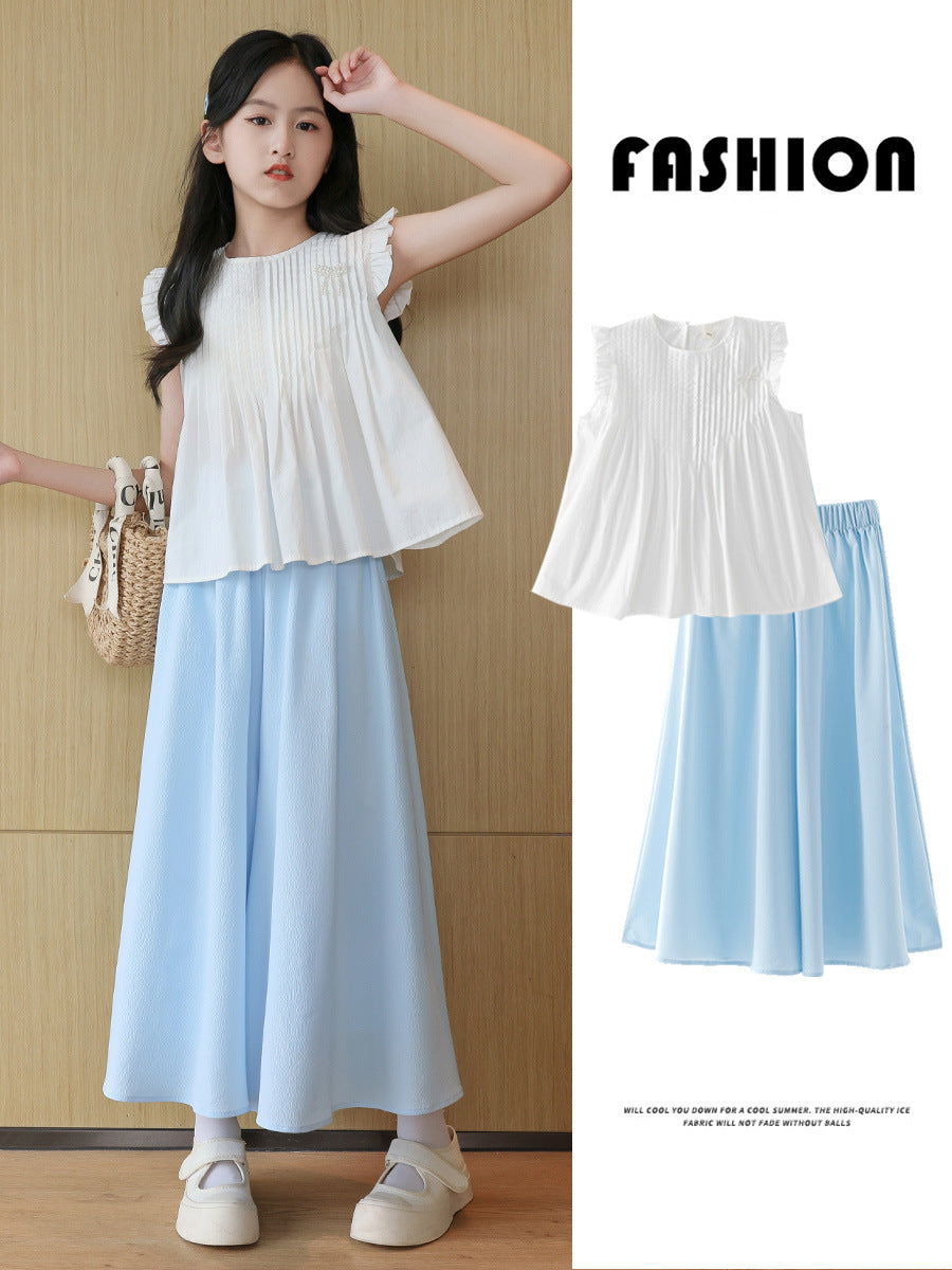 Children's Summer Casual Culottes Ice Silk Thin Children's Pants
