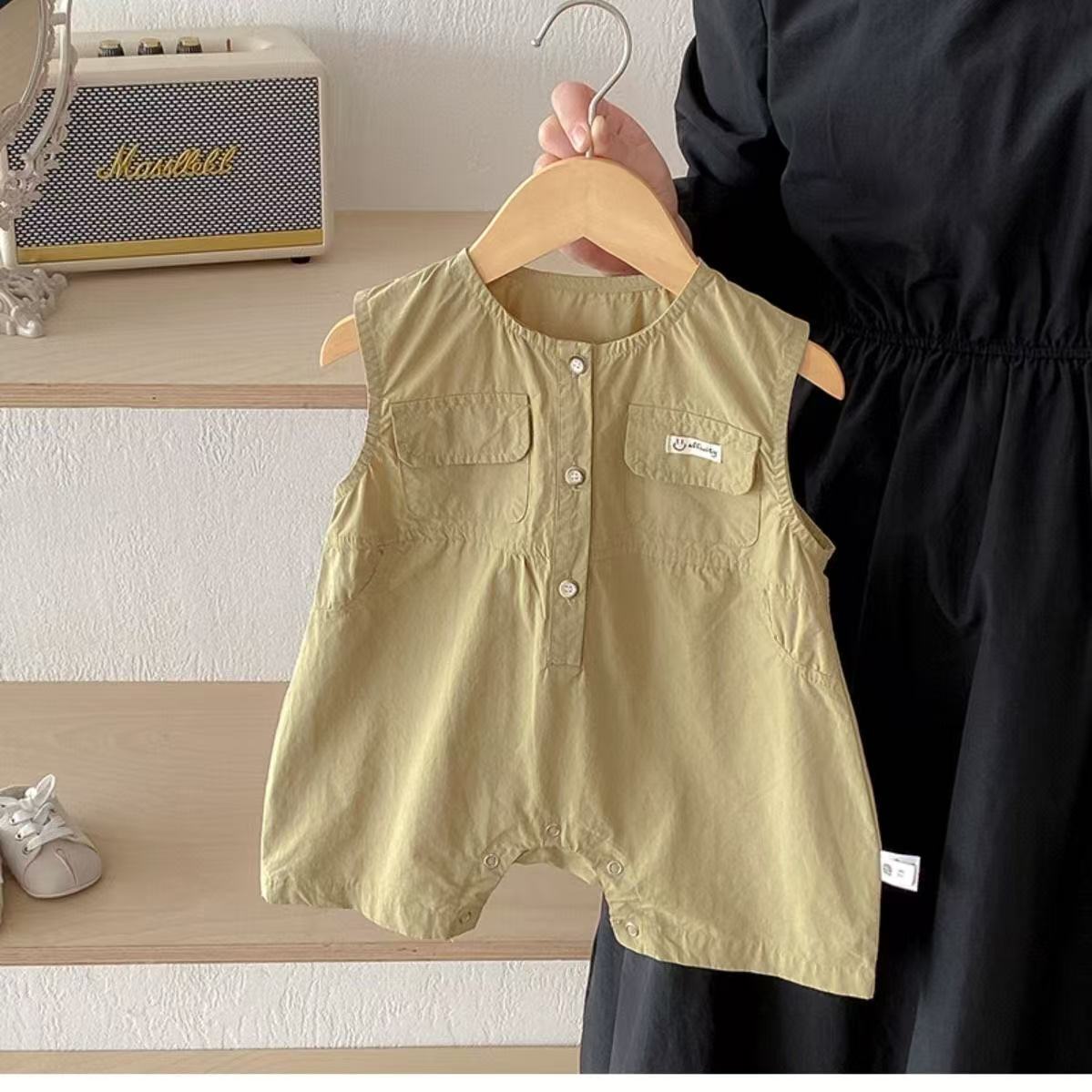 Thin Boy First Month Old Days Super Cute Vest Jumpsuit Jumpsuit, Climbing Suit