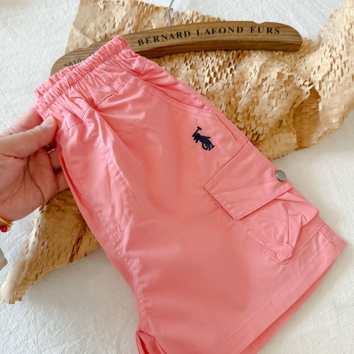 Women's & Children's Shorts Summer Solid Color Fifth Thin Pocket Middle Children's Pants