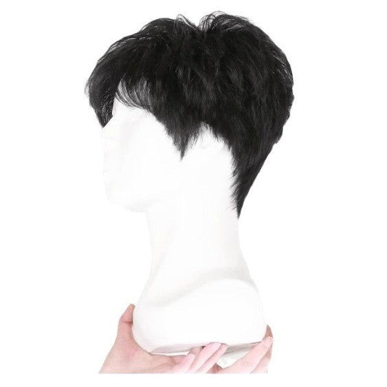 Men's Short Hair Natural Differential Broken Cover Invisible Seamless All Real Men's Wig