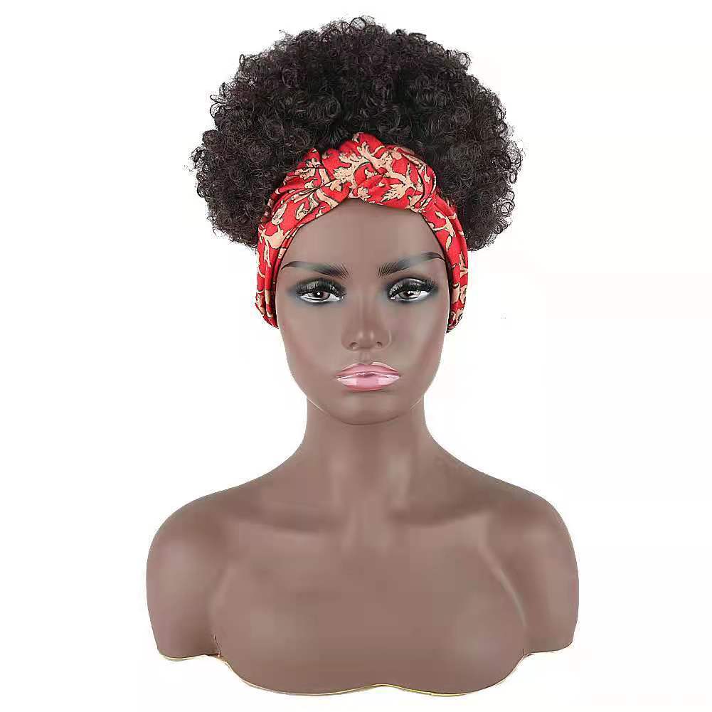 Towel African Small Volume Afro Synthetic Wig Short Curly Hair