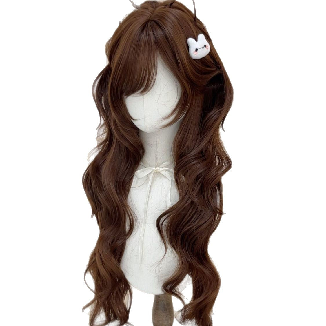 Early Chocolate Brown Big Wave Curly Wig Long Curls