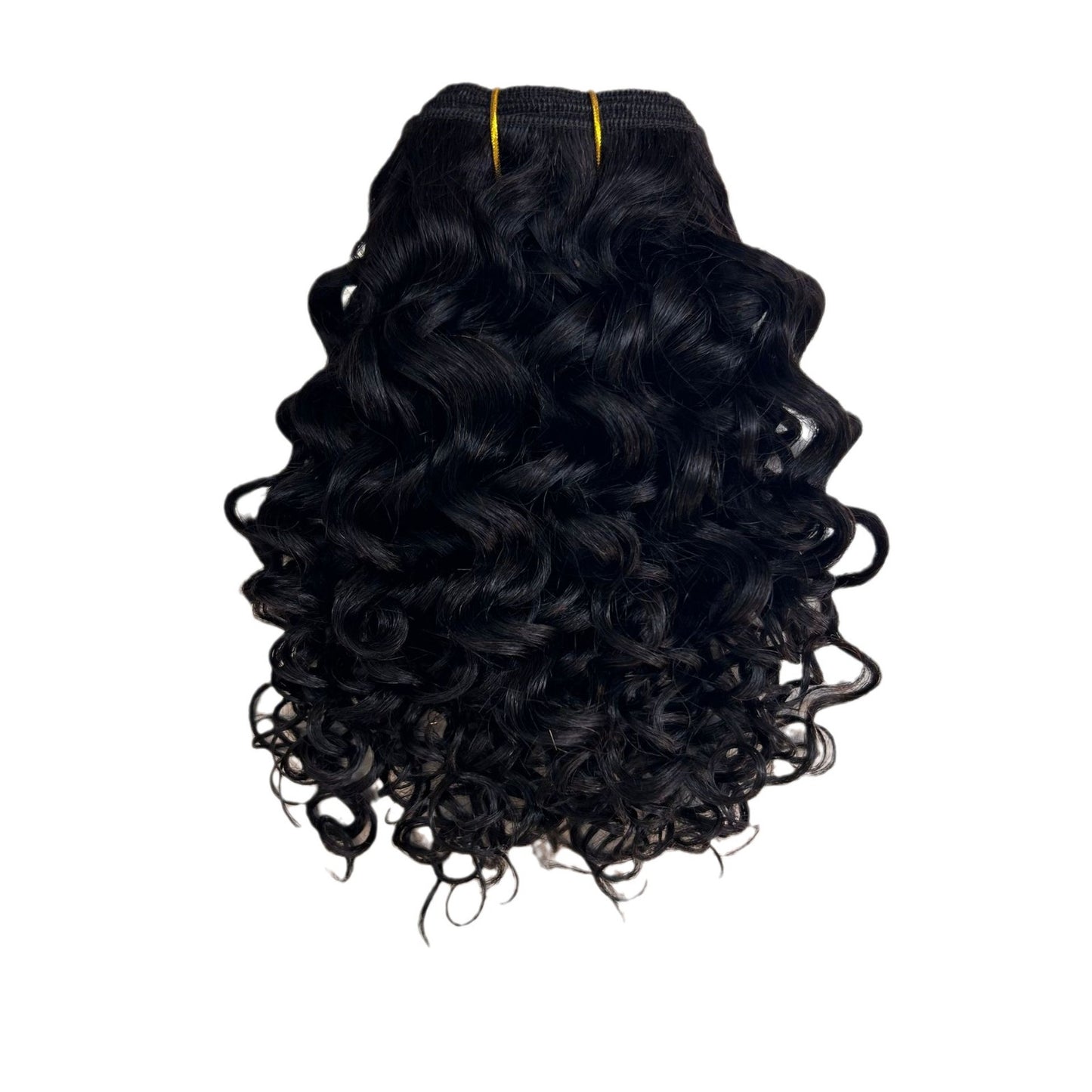 Weft Foaming Gram Curly Black Natural Real Hair Wig
