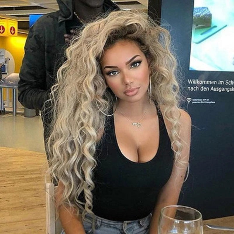 Curly Hair Chemical Fiber Rose Net Can Be Divided Into Wig Long Curls