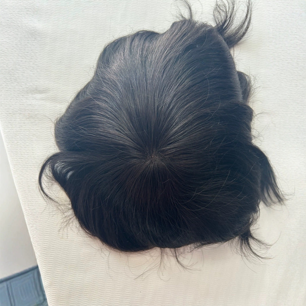 Men's Australian Style Inch Domestic Net Lace Real Hair Wig