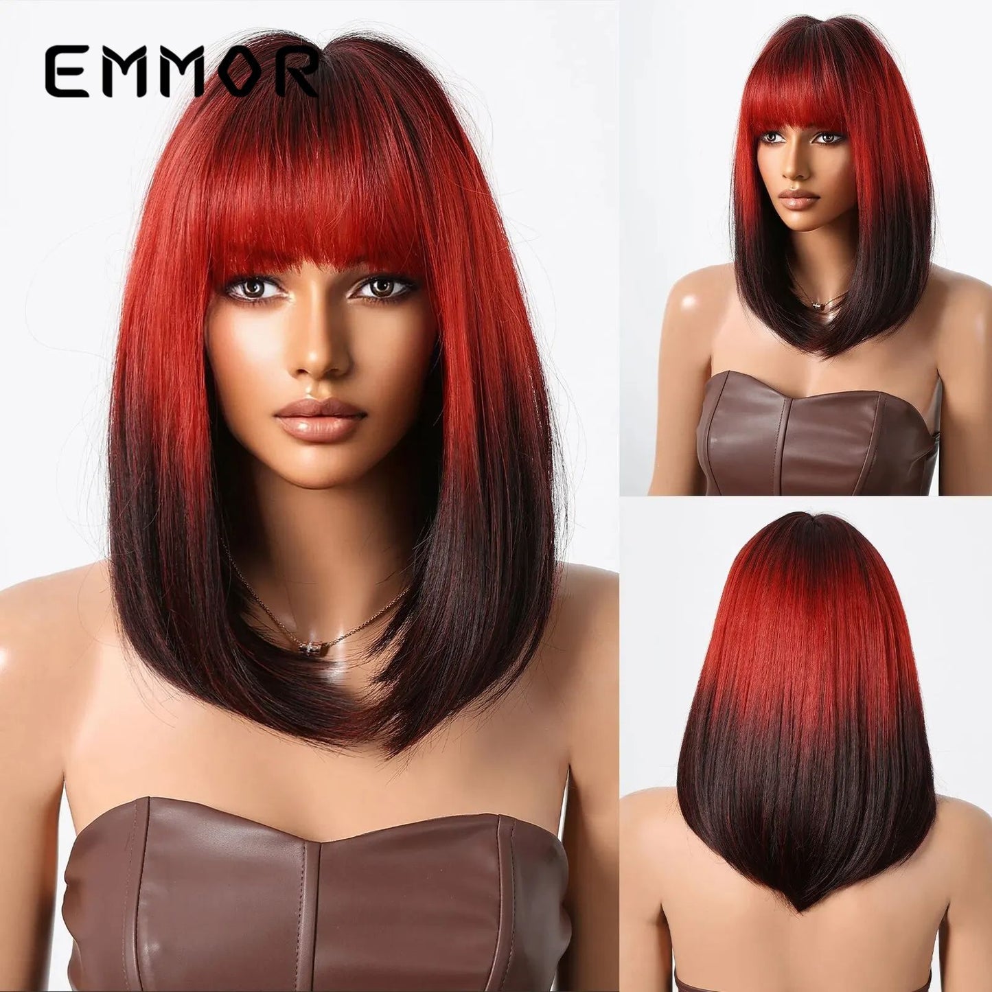 Women's Bangs Summer Lightweight Breathable Optional Wig Short Straight Hair
