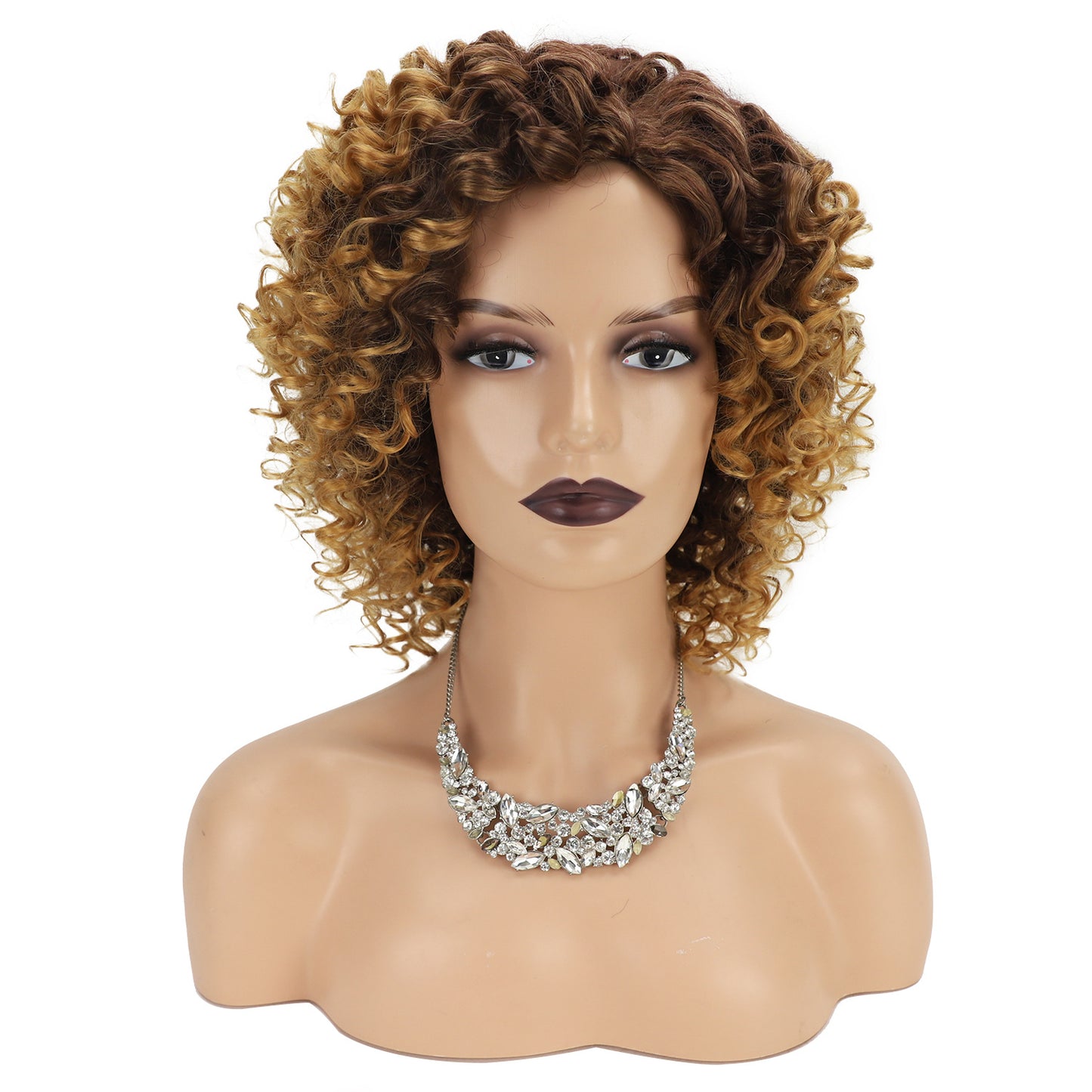Women's African Volume Chemical Fiber People Sheath Wig Short Straight Hair