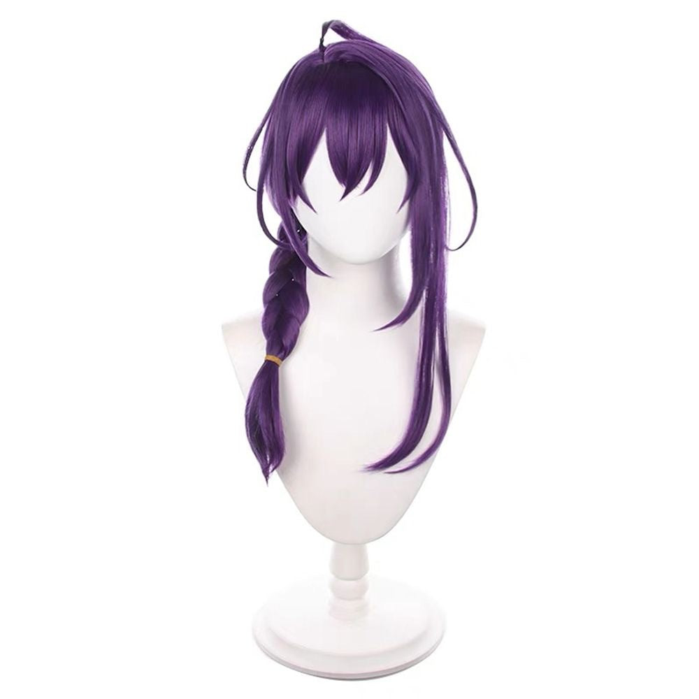 Blue Gradually Varied Pink Double Tiger Mouth Clip Mid-length Cos Wig