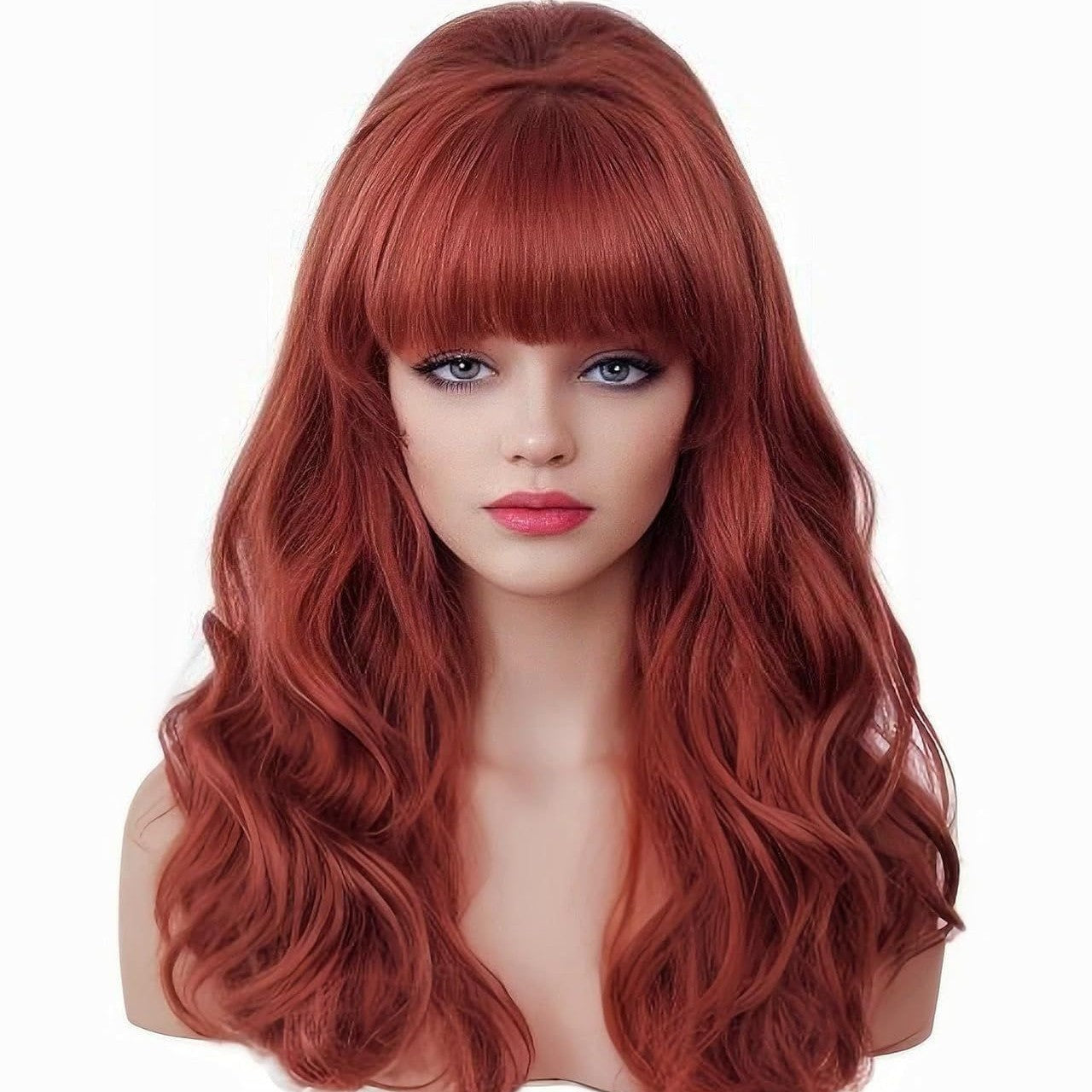 Women's Pear Flower Mid-length Curly Hair Gradient Mixed Cos Wig