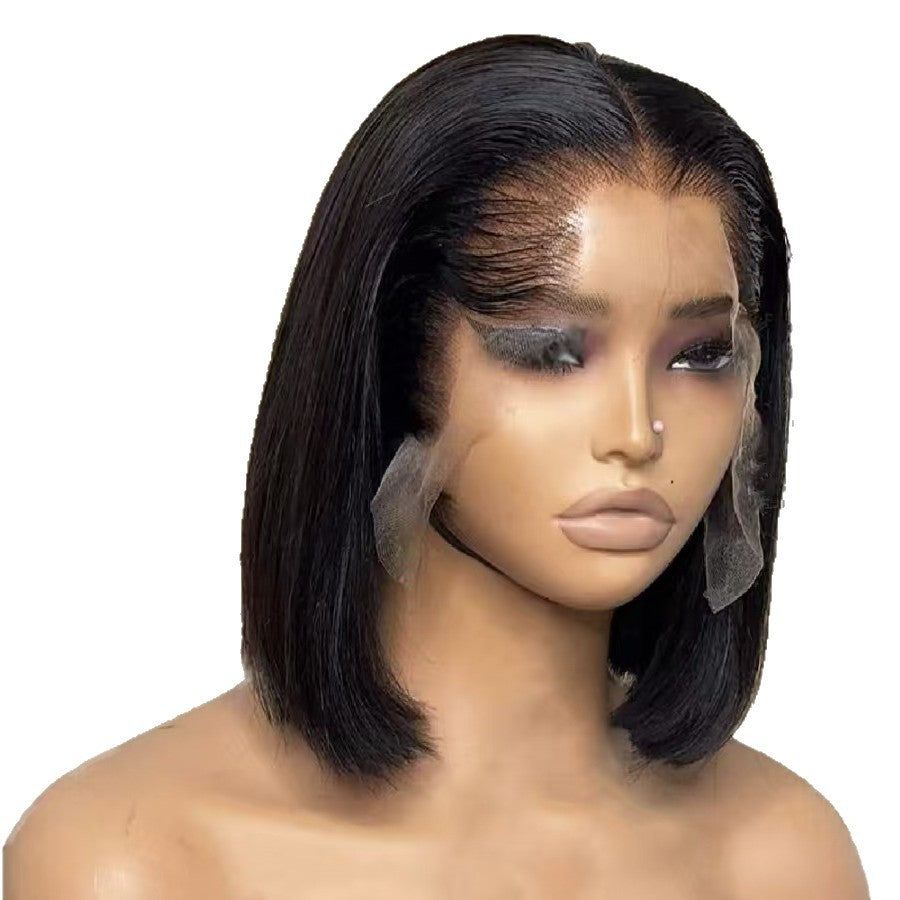 Sdd Shaped Hairline Bone Straight Frontal Real Hair Wig