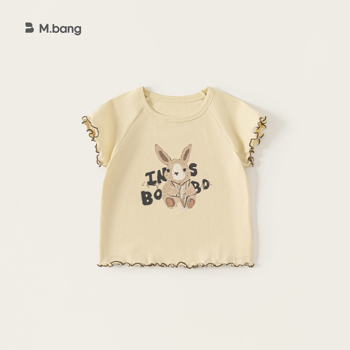 Children's Clothing Short-sleeved Wooden Ear Cartoon Printed Tops Children's T-shirt
