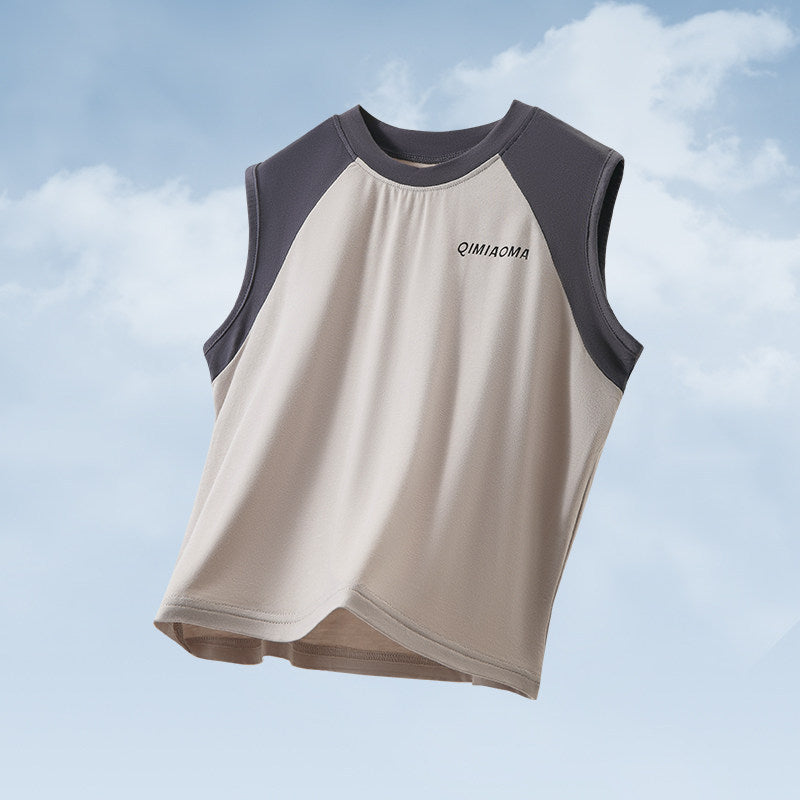 Men's & Children's Summer Thin Modal Sports Short-sleeved Shorts Children's Suit