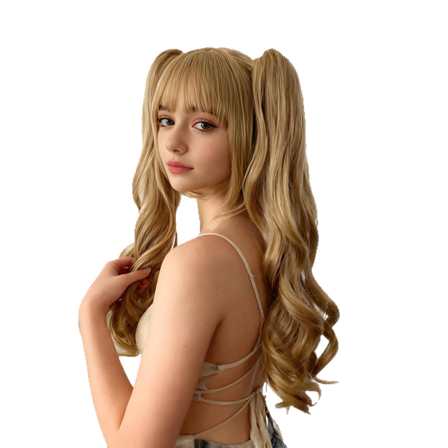 Women's Class Ii Fashion Air Bangs Double Ponytail Chemical Cos Wig
