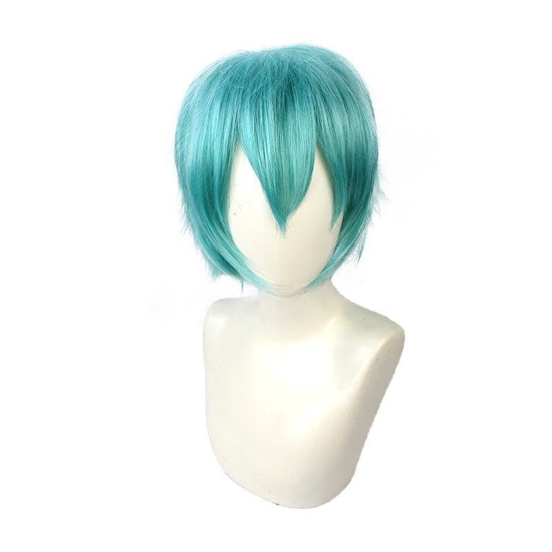 Men's Love War Water Blue Phase One Cos Wig