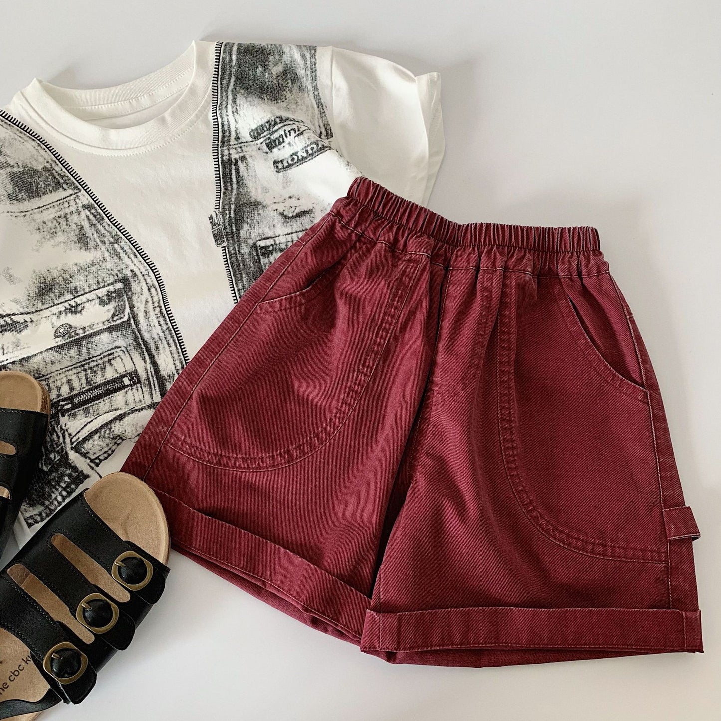 Children's Shorts Summer Korean Style Solid Color Children's Pants